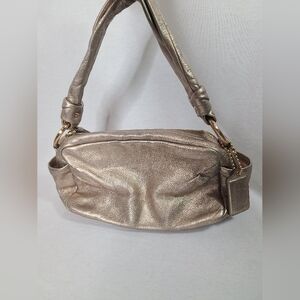 COACH parker rose gold leather shoulder bag